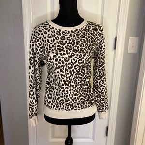 NWOT J Crew Animal Print Lite Weight Sweat Shirt.